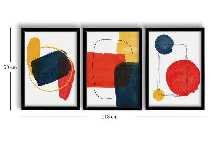 Wallity Cuadro Decorativo Enmarcado en MDF de 3 Piezas (38 x 53 cm) Wallity Cuadro Decorativo Enmarcado en MDF de 3 Piezas (38 x 53 cm)
